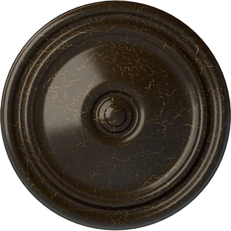 Ekena Millwork Reece Ceiling Medallion (Fits Canopies up to 2 3/8"), 12"OD x 1 3/4"P, Stone Hearth Crackle CM12RESHC